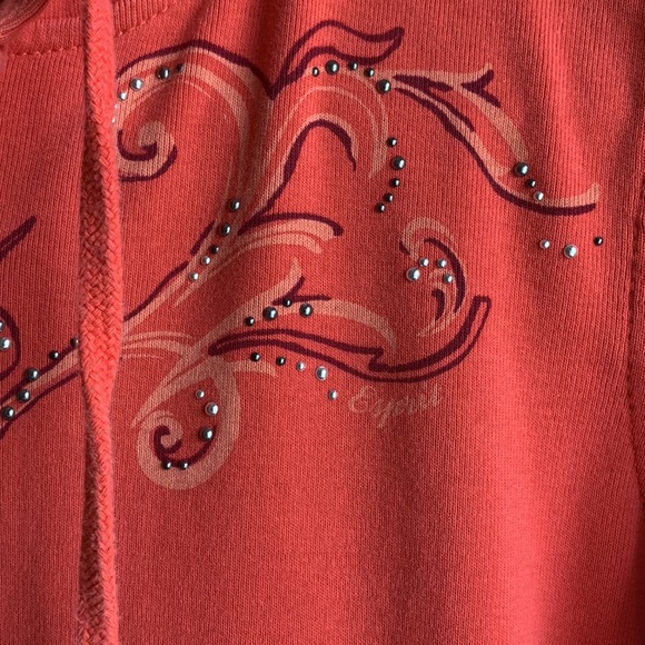 Esprit zip down jacket y2k embossed 2000s hooded track shirt - Picture 3 of 6